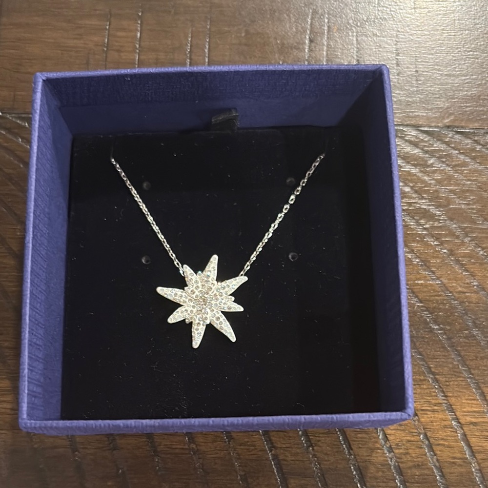 Swarovski Silver Starburst Necklace